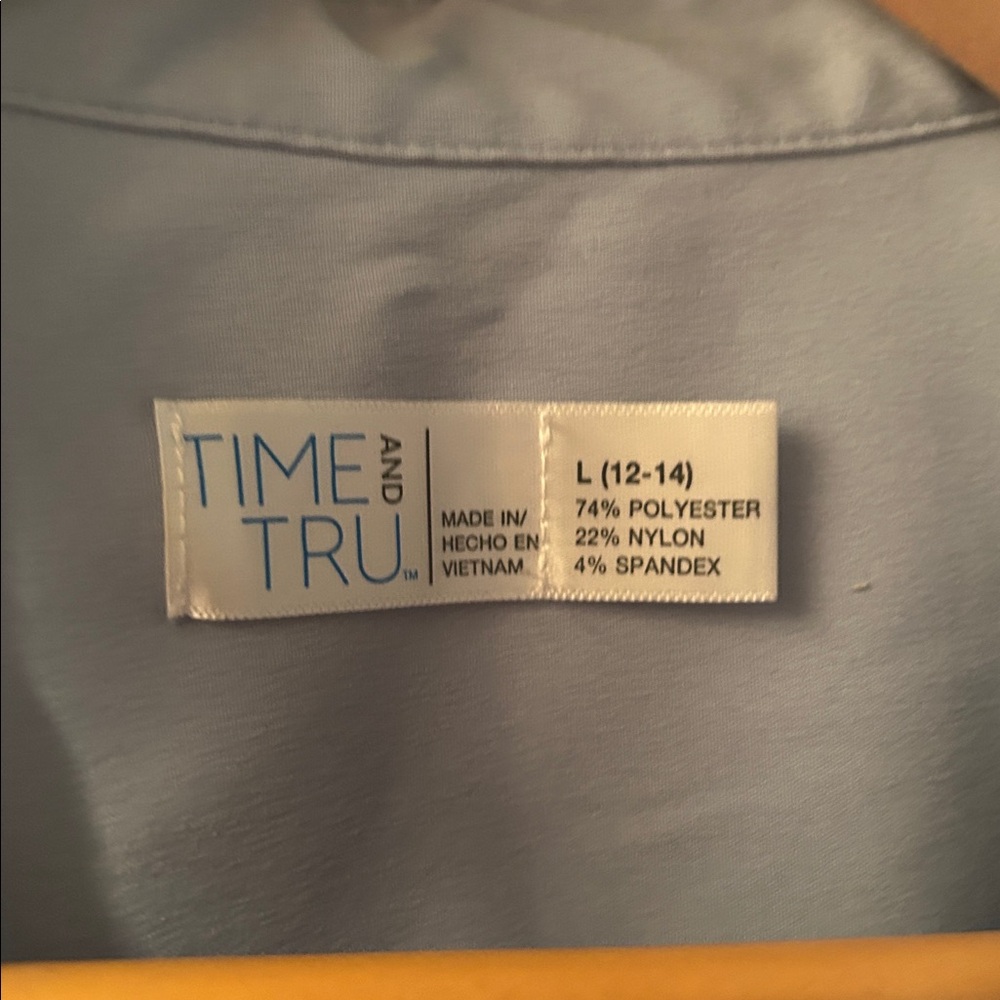 Time and Tru Sky Blue Blouse - Picture 2 of 3